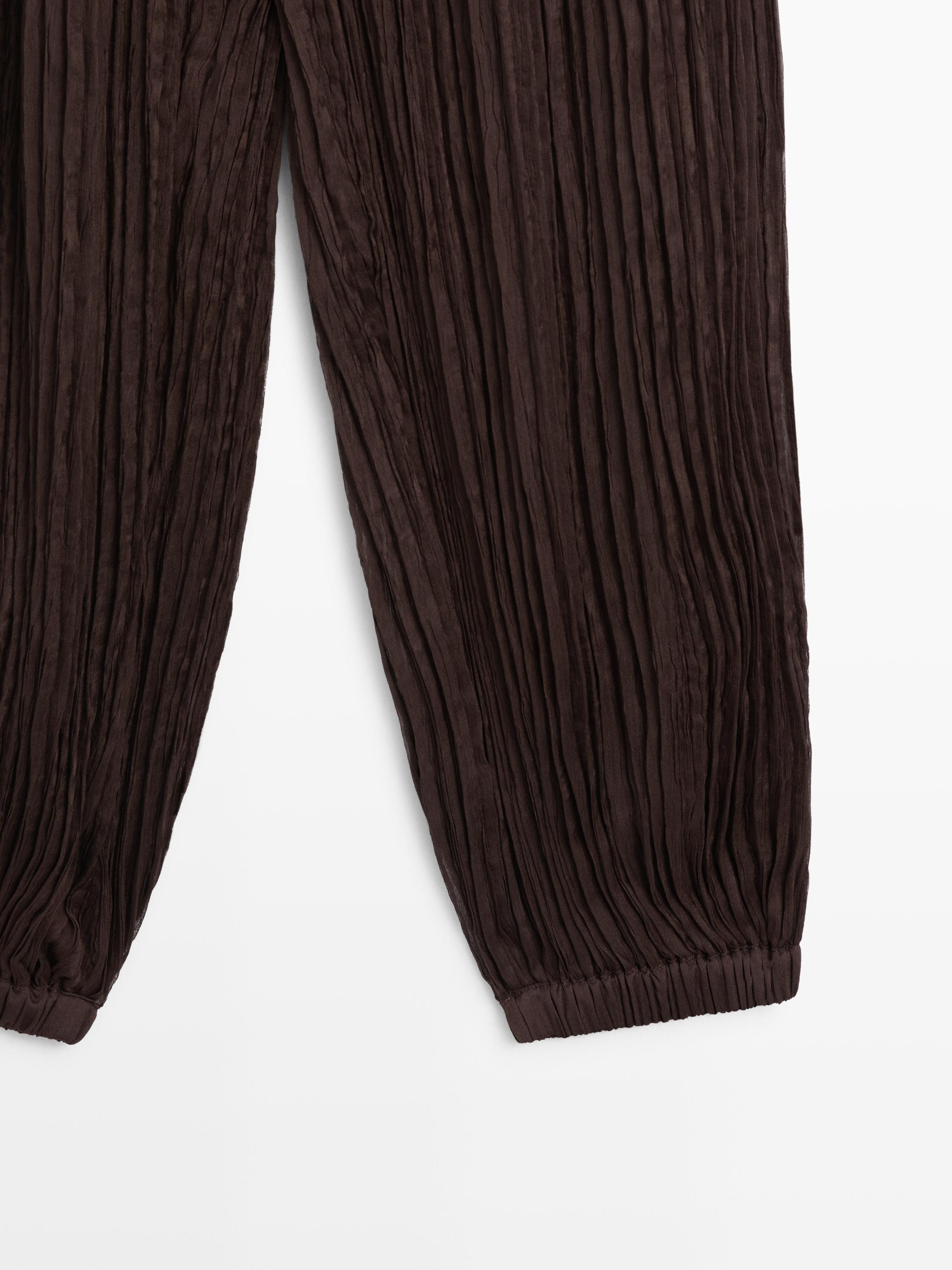 Sarouel trousers with pleated detail